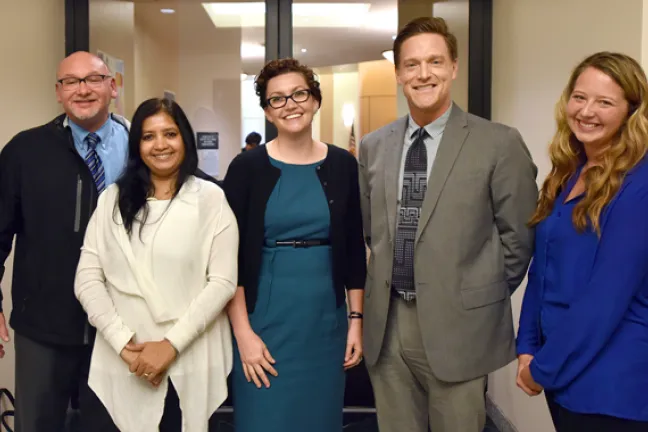 From left: Neal Rotman; Asha Khanvilkar; Mandy Kubisch; David Hidlago; and Vicky Scott