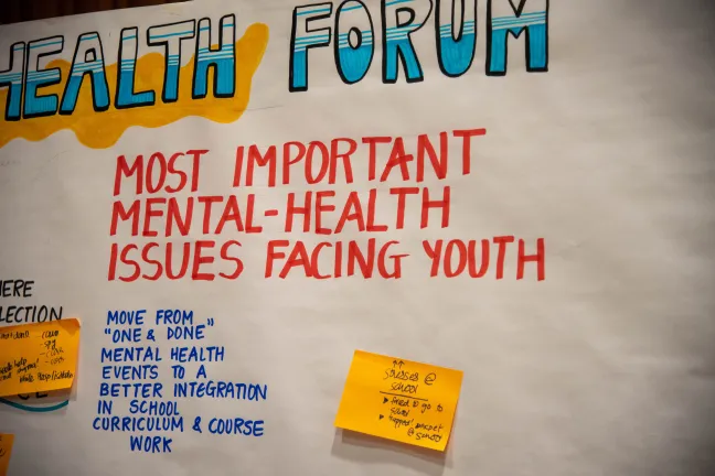 Board at youth summit.