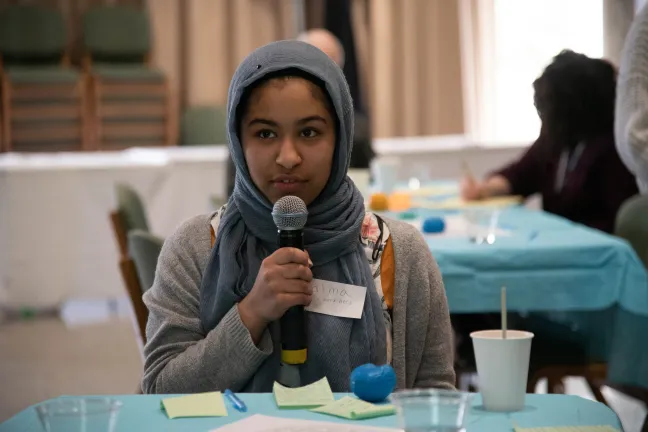 Youth speak at the summit.
