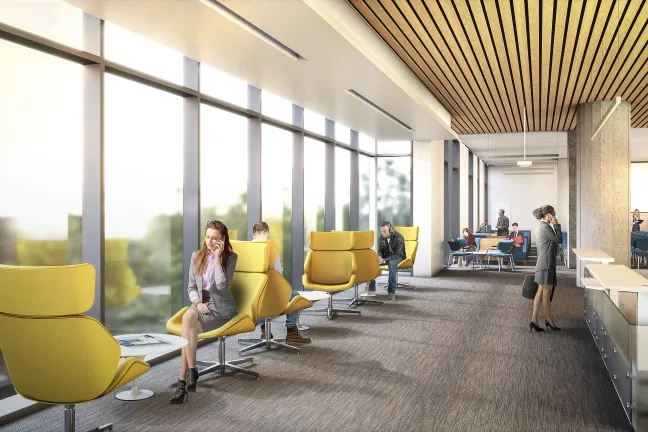 Public spaces in the building are oriented toward the Willamette River, including the Jury Assembly Room and Victims’ Lounge, which overlook Willamette River. Courtroom entries are also just a hallway apart from views of the Willamette.