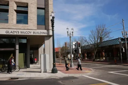 Multnomah County's Health Department Headquarters in Old Town.
