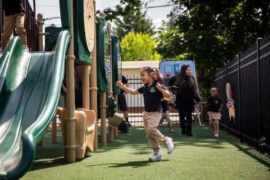Happy child on playground