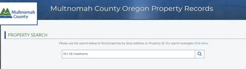 Type property address into search field and press enter.