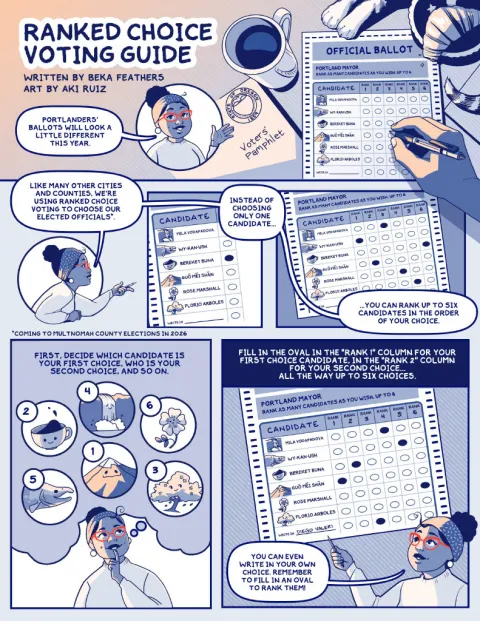 Rank Choice voting guide comic